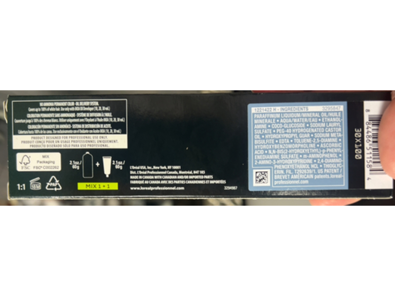 L'Oreal Inoa Permanent Color, 7.1 Ash Blond, 2.1 oz/60 g