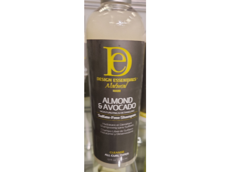 Design Essentials Natural Hair Sulfate - Free Shampoo, Almond & Avocado, 12 fl oz/365 mL