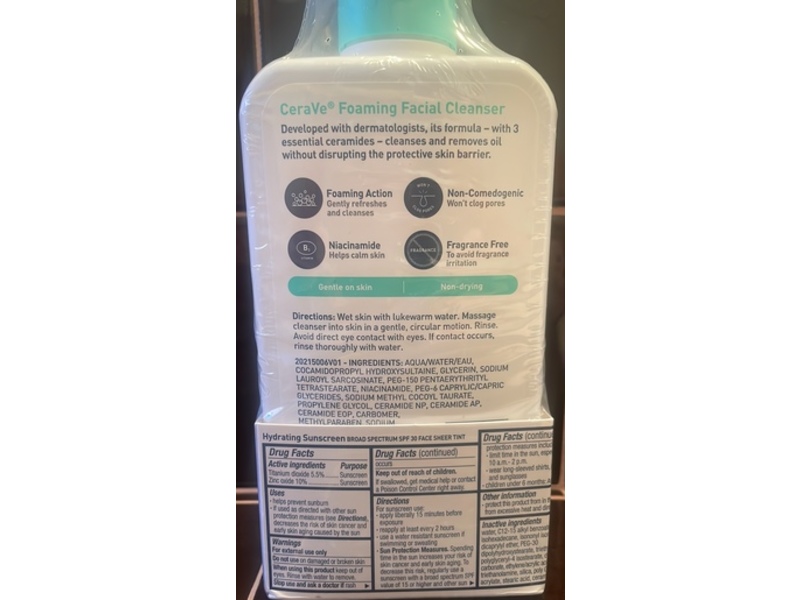 Cerave Foaming Facial Cleanser, Oil Control, 12 fl oz/355 mL