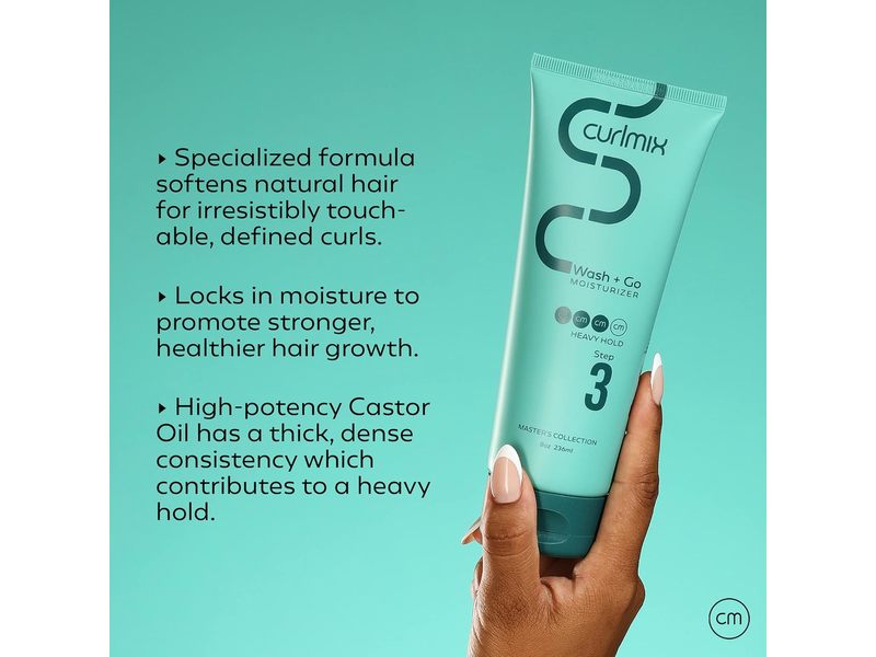 CurlMix Step 3 Wash + Go Moisturizer, Heavy Hold, 3.4 oz/100 mL