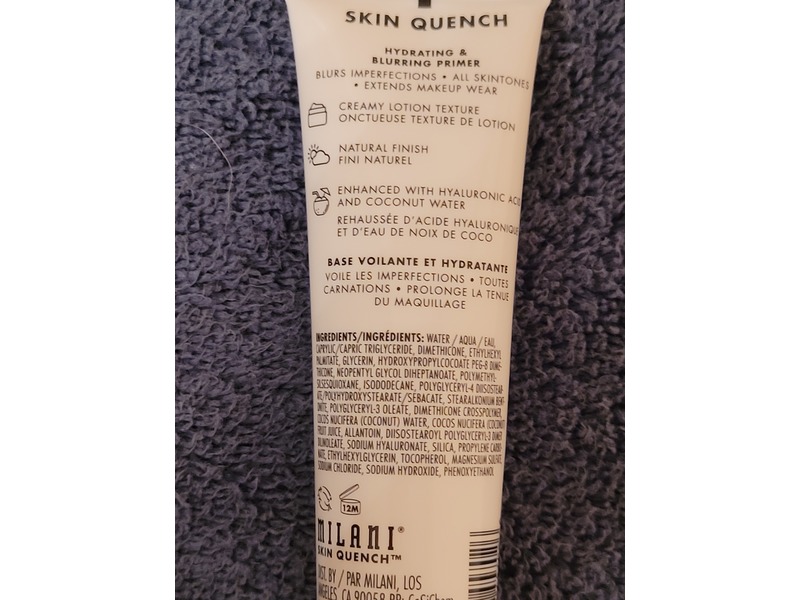 Milani Skin Quench Hydrating Primer, 1 fl oz/30 mL