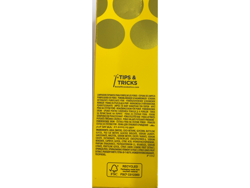 Benefit The Pore Fessional Pore - Purifying Foaming Cleanser, 1.5 fl oz/45 mL