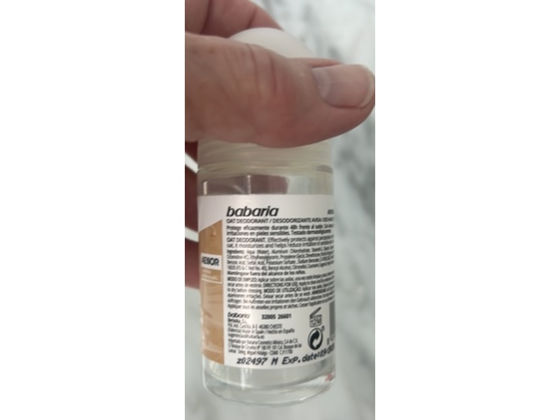 Babaria Avena Deodorant Antiperspirant, 1.7 fl oz/50 mL