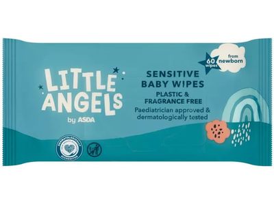 Little Angels By Asda Sensitive Baby Wipes, 60 Count