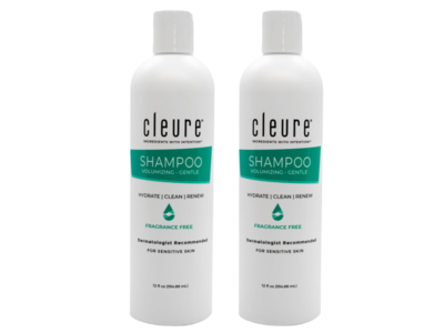 Cleure Volumizing Gentle Shampoo, 12 fl oz/354.88 mL, Pack of 2
