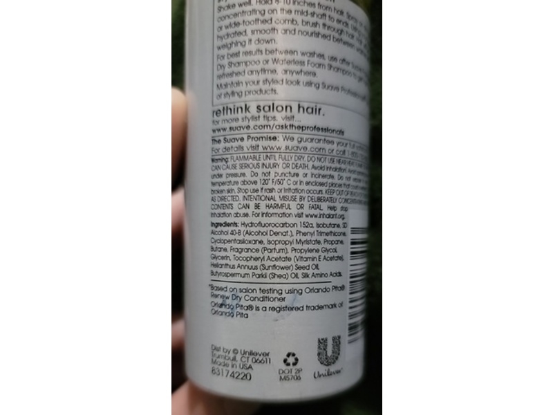 Suave Professionals Dry Conditioner Spray, 3.2 oz/90 g