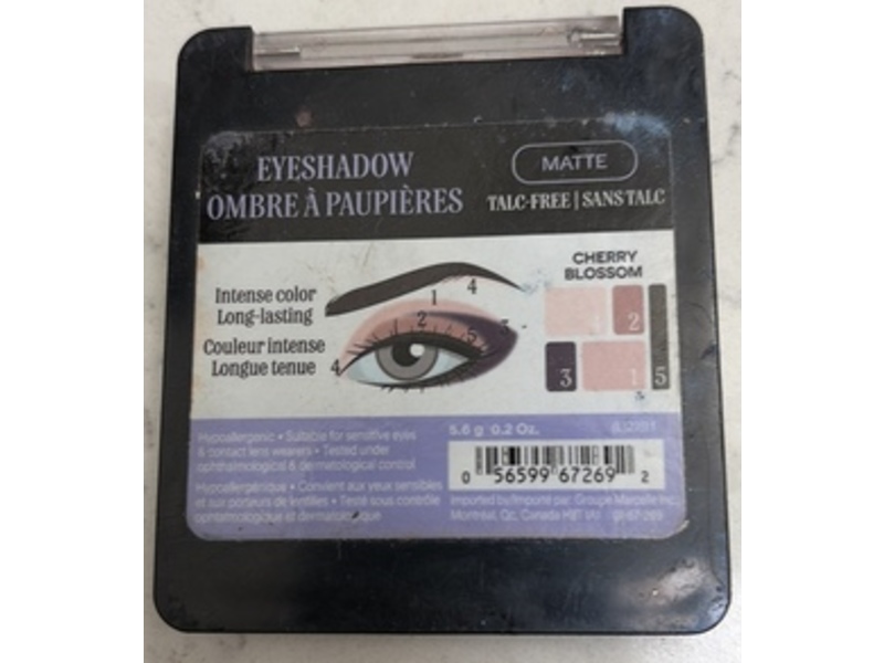 Marcelle Matte Talc Free Quintet Eyeshadow, Cherry Blossom, 0.2 oz/5.6 g