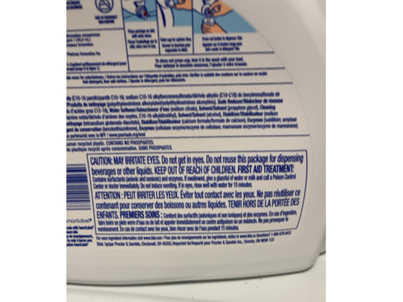 Tide Liquid Laundry Detergent, Free & Gentle, 113 Loads, 149 fl oz/4.4 L