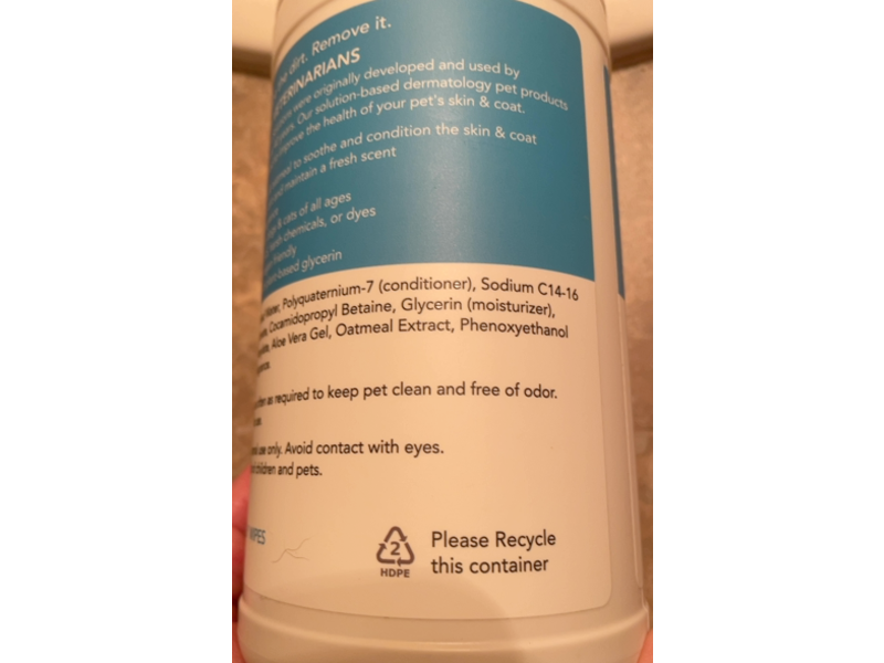 Nootie Waterless Shampoo Wipes, Aloe & Oatmeal, 70 Wipes