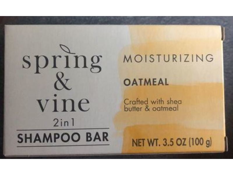 Spring & Vine Moisturizing Oatmeal Shampoo Bar, 3.5 oz