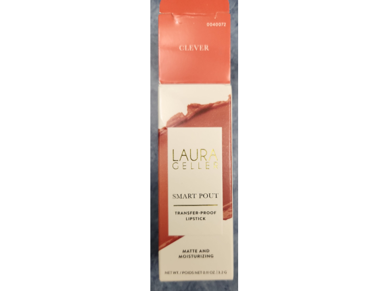 Laura Geller Smart Pout Transfer Proof Moisturizing Matte Lipstick, Clever, 0.11 oz/3.2 g