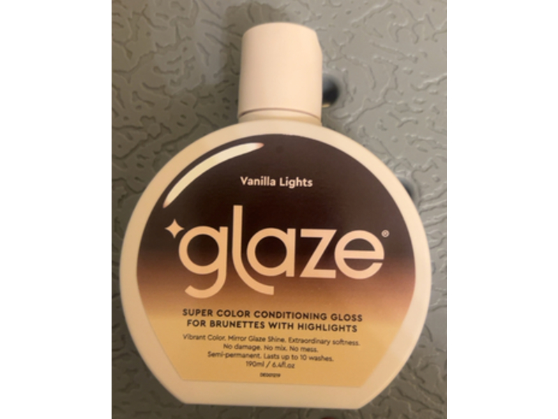 Glaze Super Gloss Toning Conditioning Gloss & Highlights, Vanilla Lights, 6.4 fl oz/190 mL