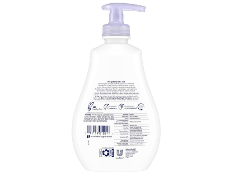 baby Dove Night Time Wash, Calming Moisture, Sensitive Skin Care, 13 fl oz/384 mL