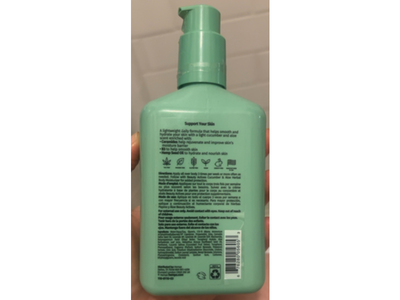 Hempz Beauty Actives Herbal Body Serum, Cucumber & Aloe, 8.5 fl oz/250 mL