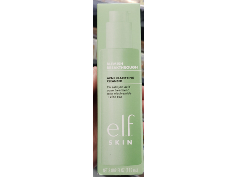 e.l.f. Blemish Breakthrough Acne Clarifying Cleanser, 3.889 fl oz/115 mL