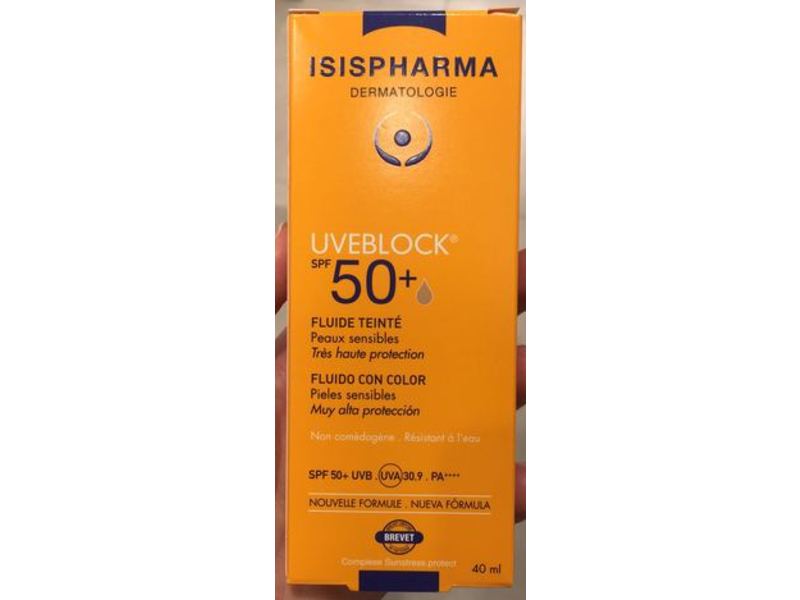 Isispharma Uveblock Fluide Tinte, SPF 50+, 40 mL