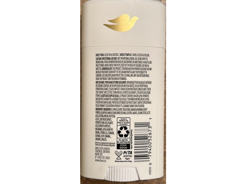 Dove Whole Body Deodorant, Raspberry & Rose, 68 g