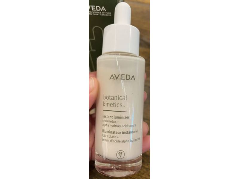 Aveda Botanical Kinetics Instant Luminizer, Snow Lotus + Alpha Hydroxy Acid Serum, 1 fl oz/30 mL