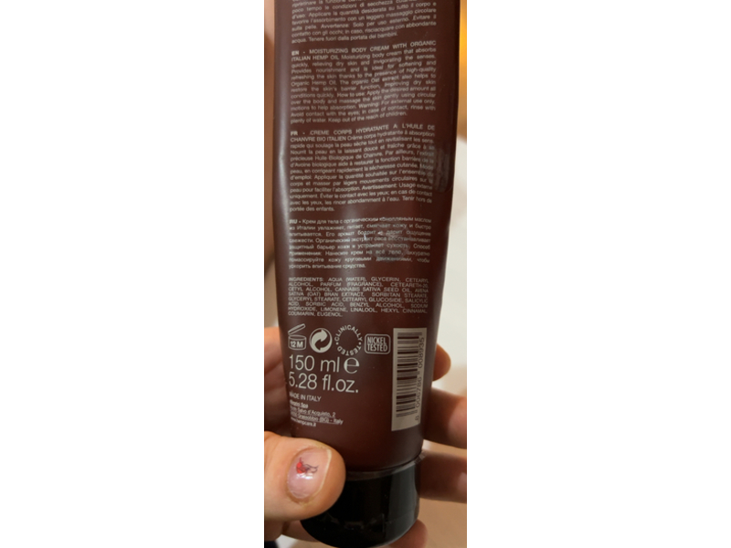 Hemp Care Moisturizing Body Cream, 5.28 fl oz/150 mL