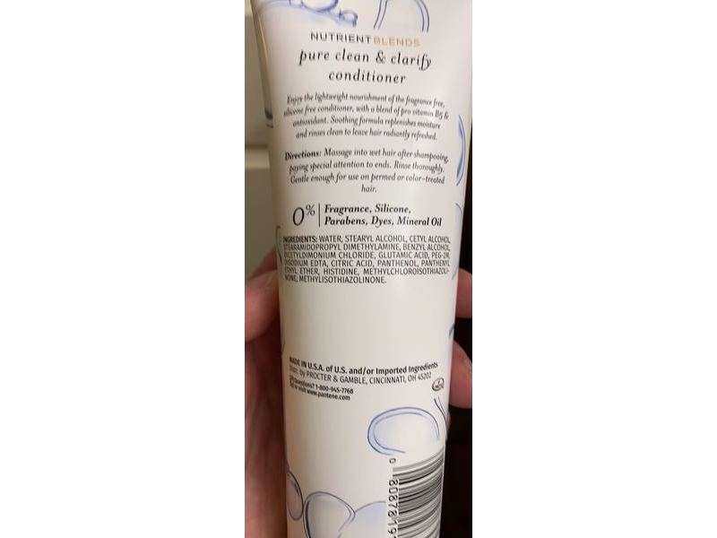 Pantene Nutrient Blends Pure Clean & Clarify Conditioner, 8 fl oz/237 mL