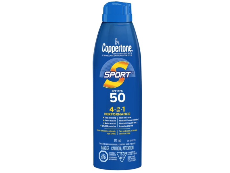 Coppertone 4-In-1 Performance Sport Sunscreen Spray, SPF 50, 177 mL