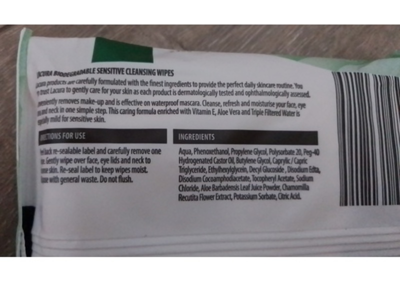 Lacura 3 In 1 Facial Wipes, 25 Count