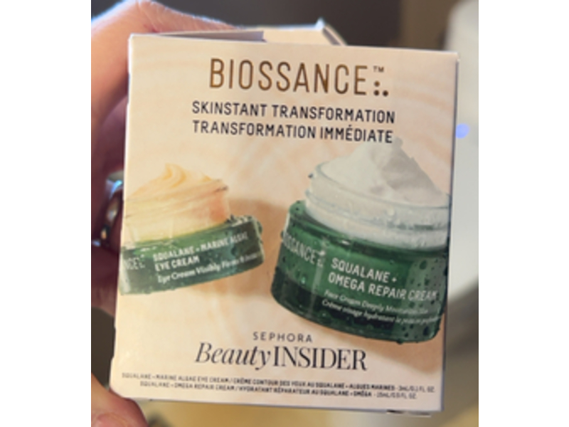 Biossance Squalane + Marine Algae Eye Cream & Omega Repair Cream Set