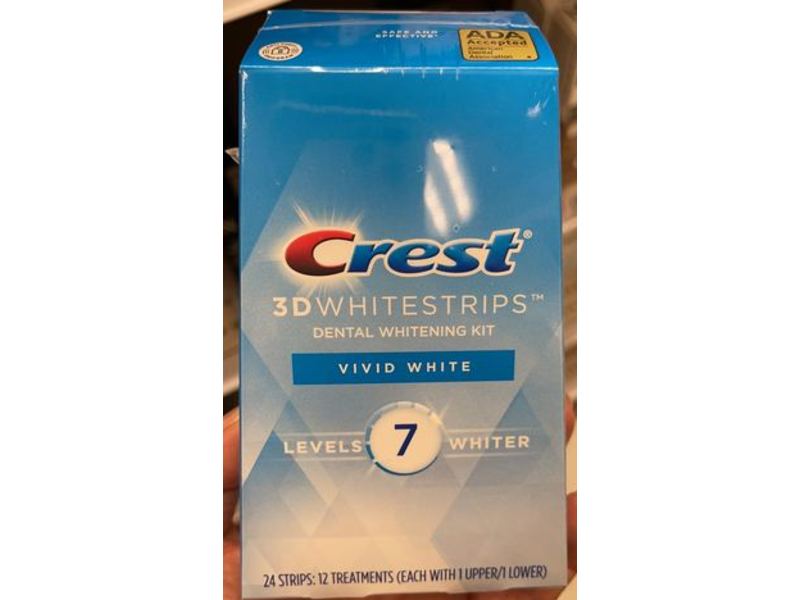 Crest 3d vivid white Strips 7 Levels Whiter, 24 Count