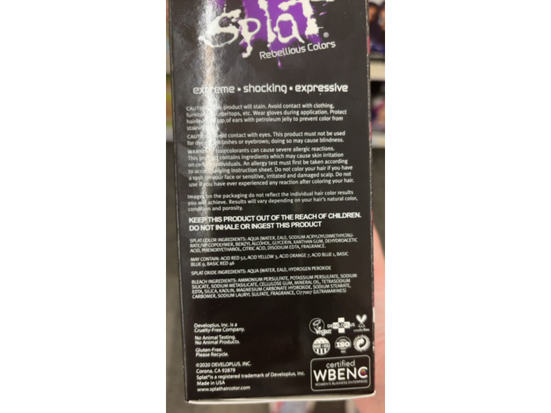 Splat Semi Permanent Complete Dye Kit, Lusty Lavender, 1 Application