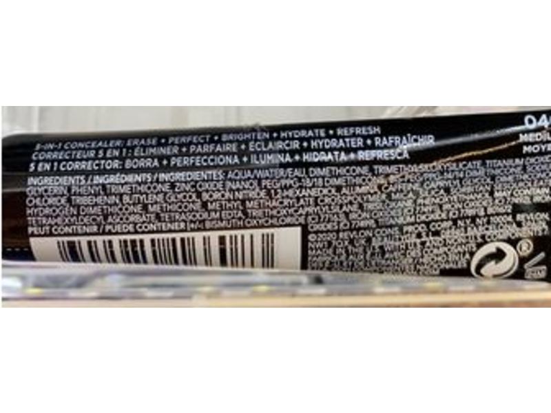 Revlon Colorstay Skin Awaken 5 - In - 1 Concealer, Caffeine + Vitamin C, 040 Medium, 0.27 fl oz/8 mL