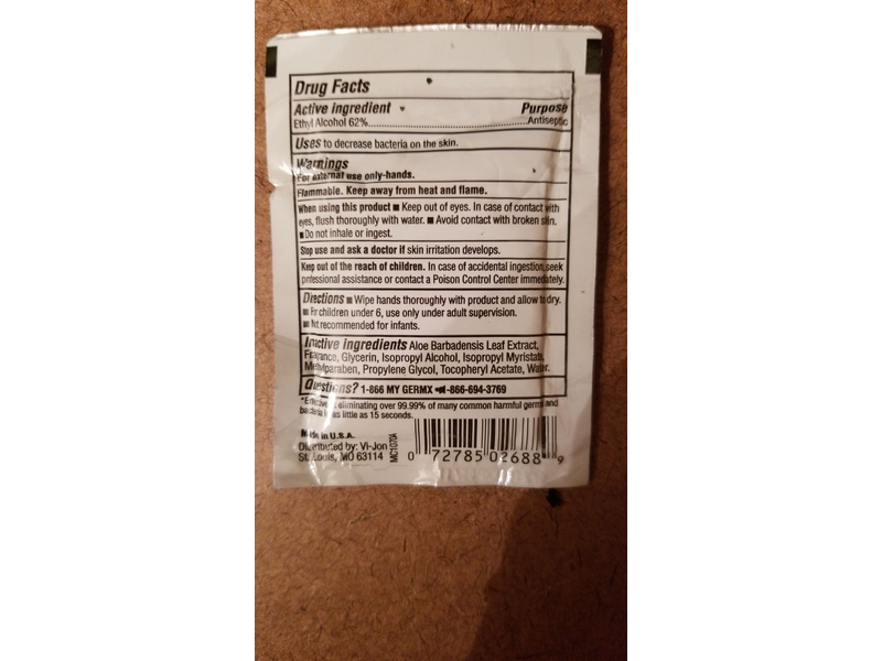 Germ-X Antibacterial Soft Wipes, On The Go!, 1 Count