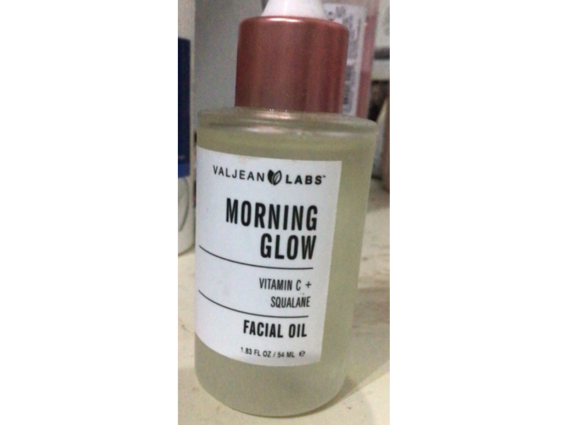 Valjean Labs Morning Glow Facial Oil, Vitamin C+Squalane,1.83 fl oz/54 mL