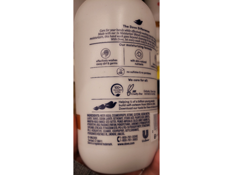 Dove Deep Cleansing Hand Wash, Rejuvenating Care, Mango & Almond Butter, 13.5 fl oz/400 mL