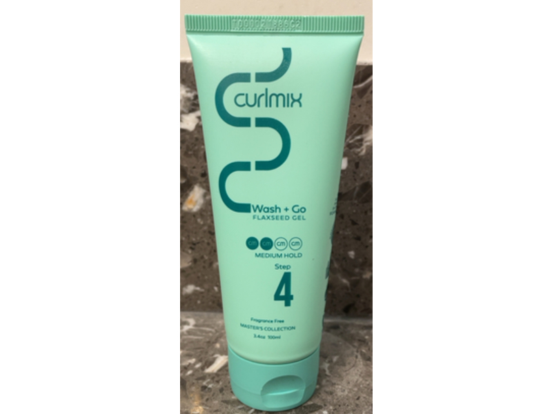CurlMix Wash + Go Flaxseed Gel, Medium Hold, 3.4 oz/100 mL