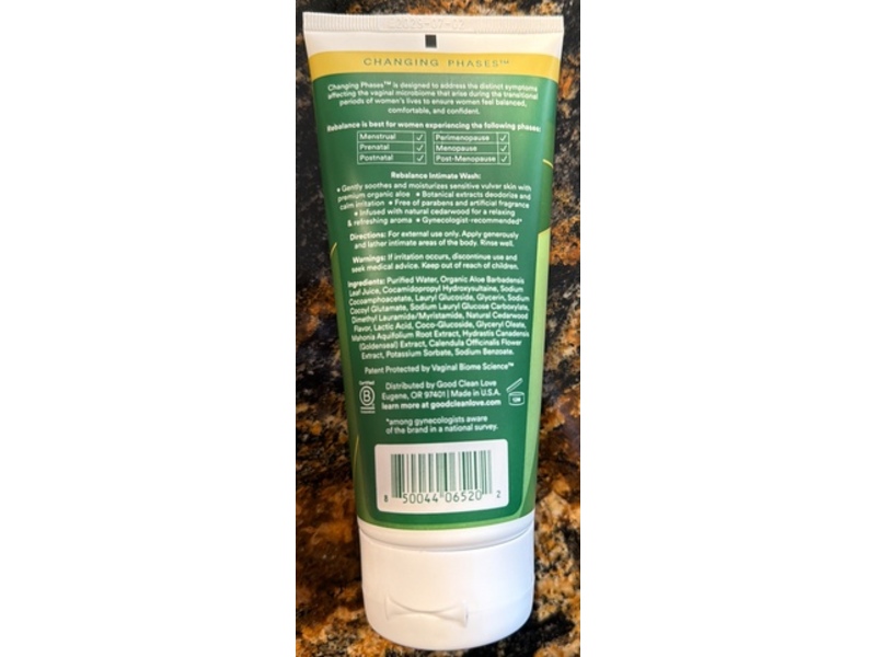 Good Clean Love Rebalance Intimate Wash, Cedarwood, 6 fl oz/177 mL