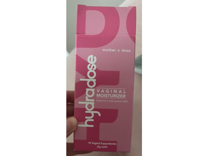 Mother's Dose Hydradose Vaginal Moisturizer Suppository, Hyaluronic Acid + Sodium Salt, 2 g, 10 Count