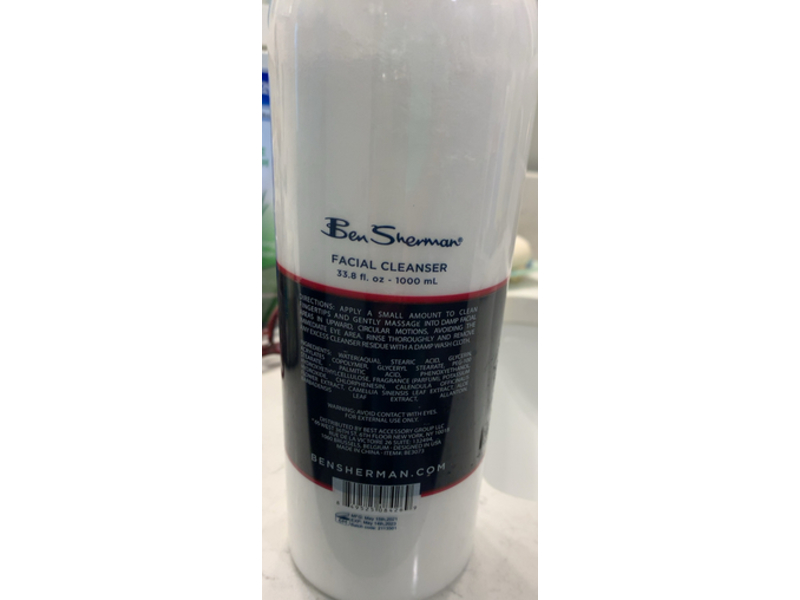 Ben Sherman Mens Facial Cleanser, Refresh, 33.8 fl oz/1000 mL