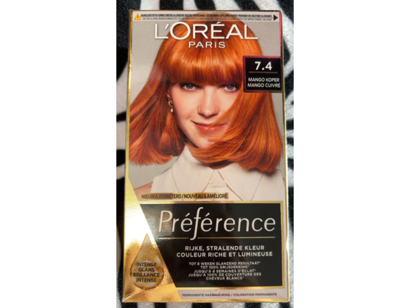 L'Oreal Paris Preference Permanent Color Set, 7.4 Mango Koper