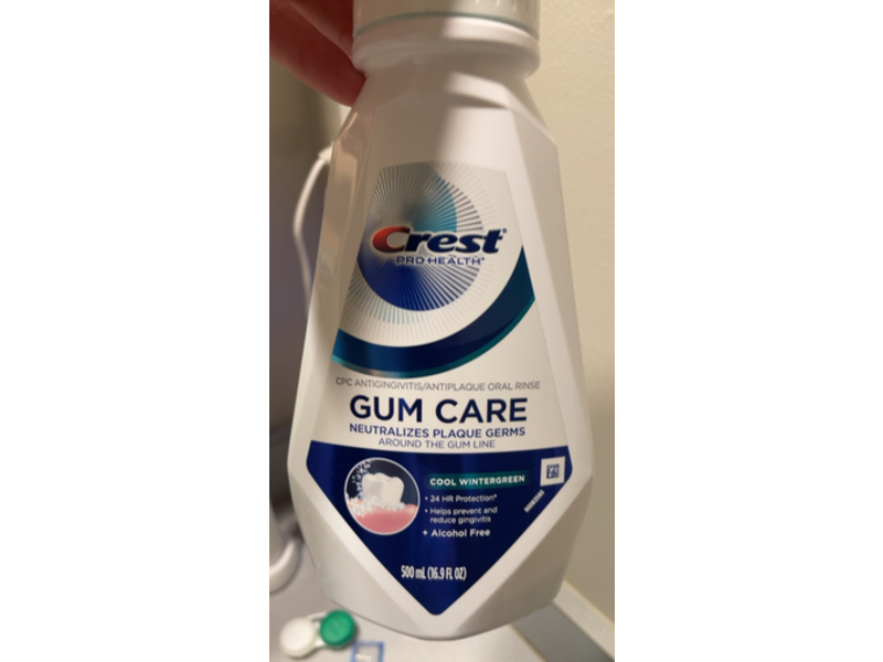 Crest Pro Health Gum Care Antiplaque Oral Rinse, Cool Wintergreen, 16.9 fl oz/500 mL