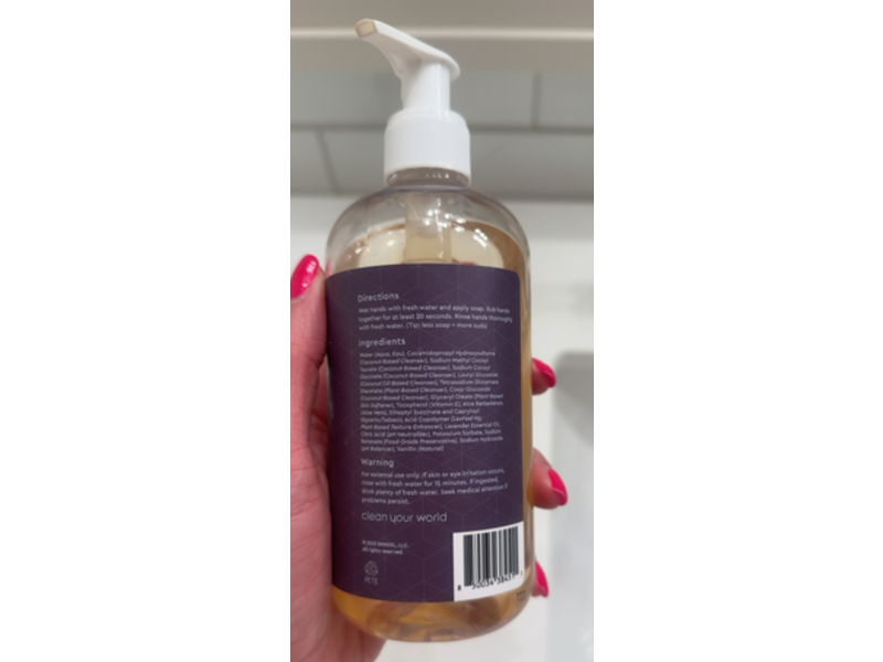 Puracy Gel Hand Soap, Lavender + Vanilla, 12 fl oz/355 mL, Pack Of 2
