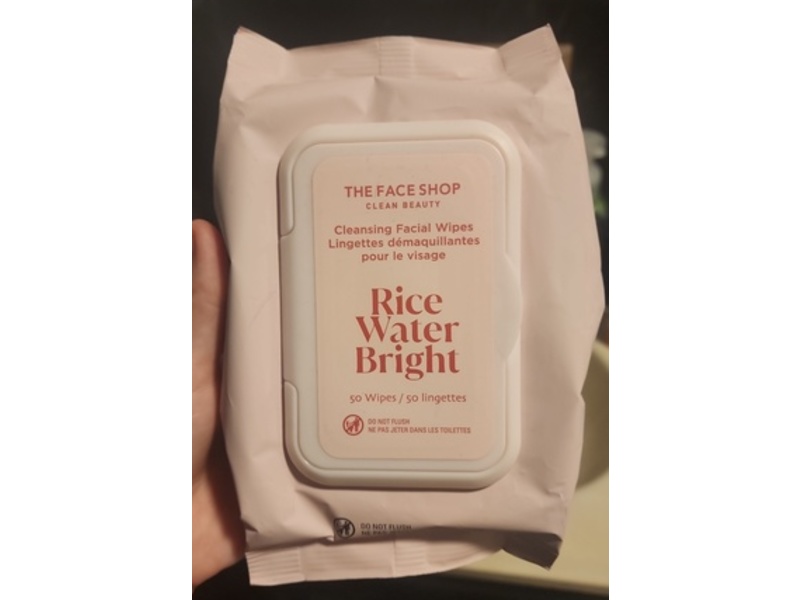 The Face Shop Cleansing Facial Wipes, Rice Water Bright, 6.33 oz/174 g, 50 Count