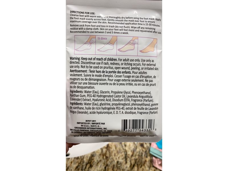 Spa April Foot Mask, 2 pairs