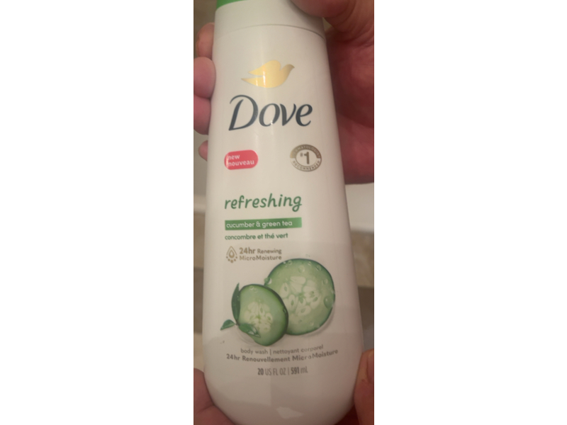 Dove Refreshing Body Wash, Cucumber & Green Tea, 20 fl oz/591 mL