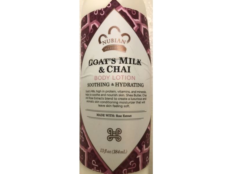 Nubian Heritage Body Lotion, Goat Milk & Chai, 13 fl oz/384 mL