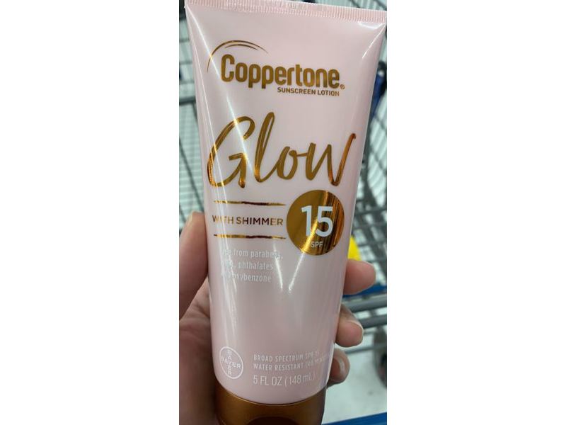 Coppertone Glow Sunscreen Lotion, SPF 15, 5 fl oz / 148 mL