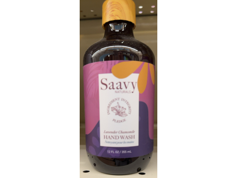 Saavy Naturals Liquid Hand Soap, Lavender Chamomile, 12 fl oz/355 mL, 2 Pack