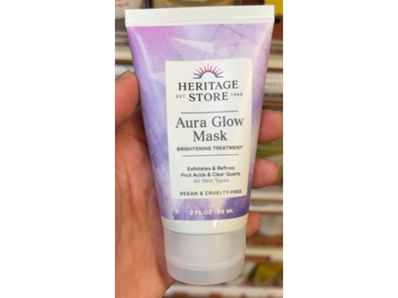 Heritage Store Aura Glow Facial Mask, 2 fl oz/59 mL