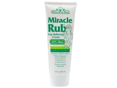 Miracle Of Aloe Miracle Rub Pain Relieving Cream, 42% Aloe, 8 fl oz/240 mL