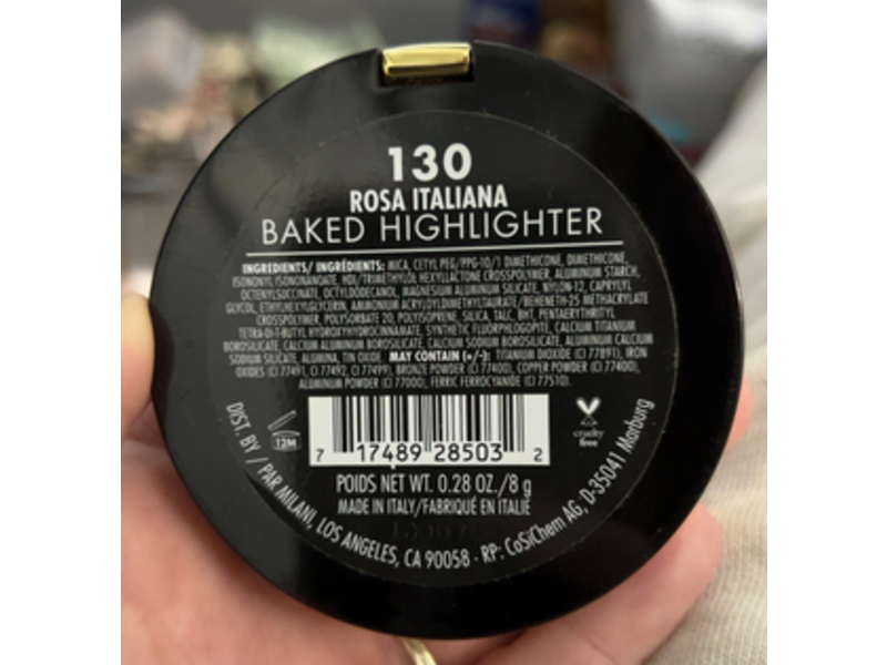 Milani Baked Highlighter, 130 Rose Italiana, 0.28 oz/8 g