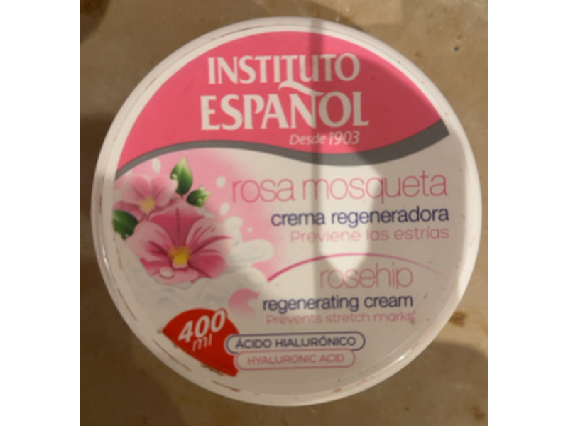 Instituto Espanol Rosehip Regenerating Cream, Hyaluronic Acid, 13.6 fl oz/400 mL